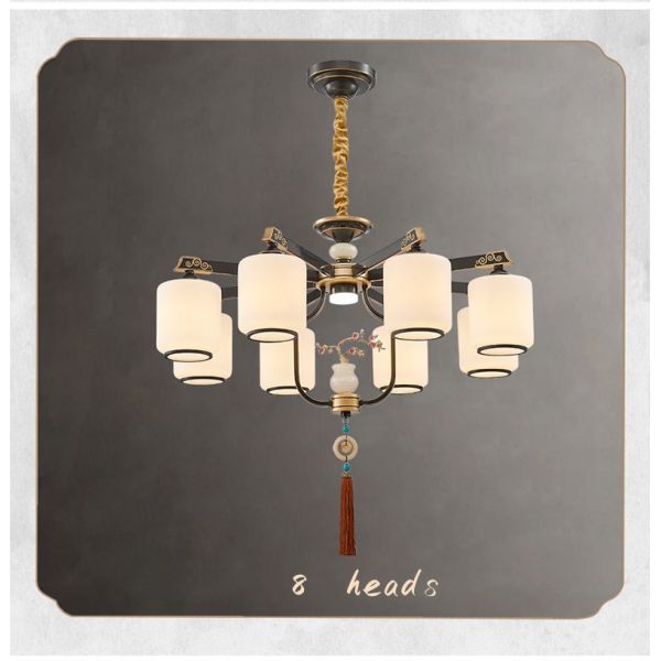 New Chinese Chandelier Lotus Lamp Box Restaurant Tea Room Living Room Light