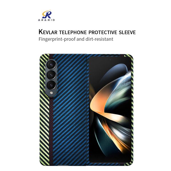 Случай сотового телефона Кевлара волокна углерода Aramid на створка 4 Samsung