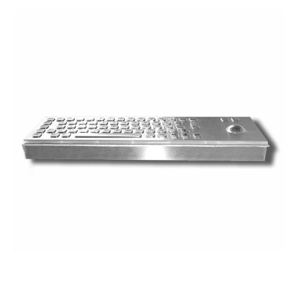 65 Keys Desktop IK07 IP65 Stainless Steel Industrial Keyboard With Trackball for Self Service Kiosk