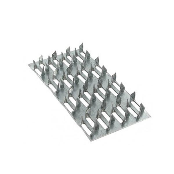 Pronged Flat Mending Truss Connector Plate Galvanized 8 X 4 Inch For Wood Stud Roof Truss