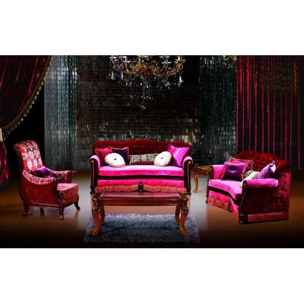 Nordic Blue Velvet Furniture Set