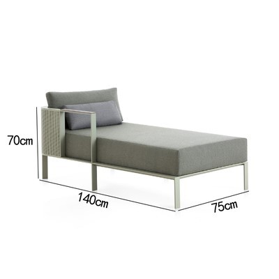High End Stainless Steel Frame Modern Outdoor Garden Furniture Sofa Lounge Chair Set
