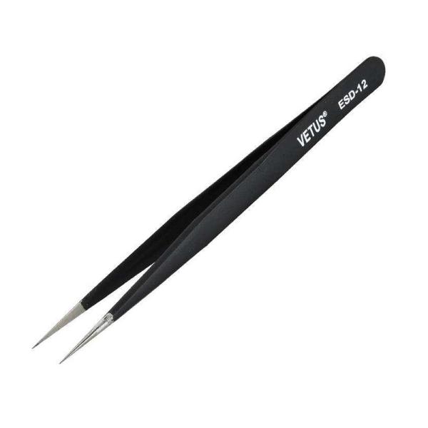Disposable ESD Vetus Lash Tweezers Eyebrow Medical Slant Tip Stainless Steel