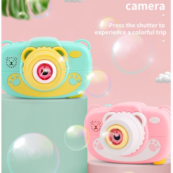 Cartoon CE Water Sprinkler Toys , MSDS 360 Tilt Bubble Blowing Camera