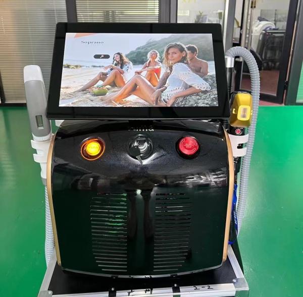 E - Light Triple Wavelength Diode Laser Hair Removal 4 In 1 Ipl Opt Diode Rf Nd Yag