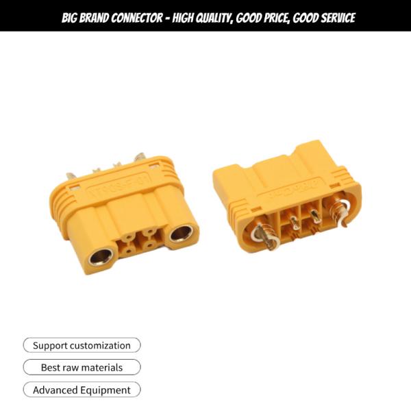 XT90S PCB Panel Mount Connector , Aircraft Plug Male And Female Connector For Brushless Motor