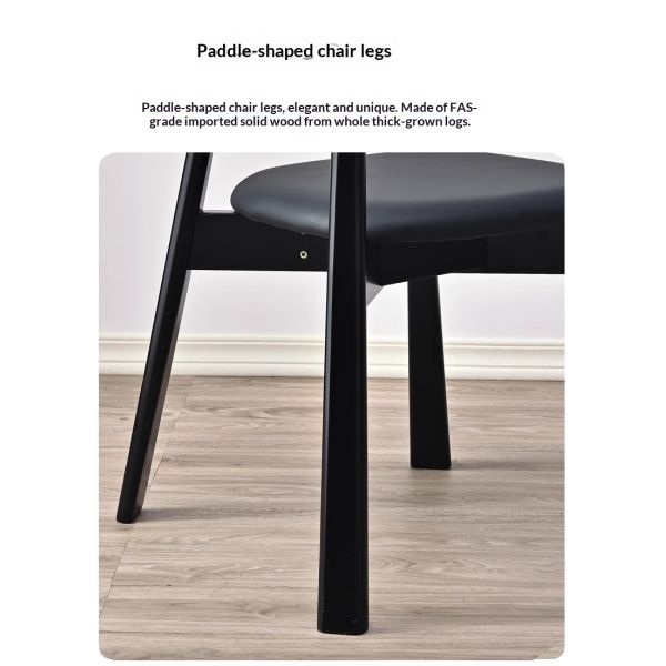 OEM Modern Backrest Upholstered Chair Restaurant Apartment Villa Bar Hotel Ergonomic Leather Chair Wooden Dining Room Chair