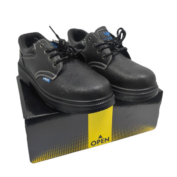 Unisex Anti Smash Construction Work Shoes Low Cut Steel Midsole Rubber Steel Toe Leather Upper Safety Shoes