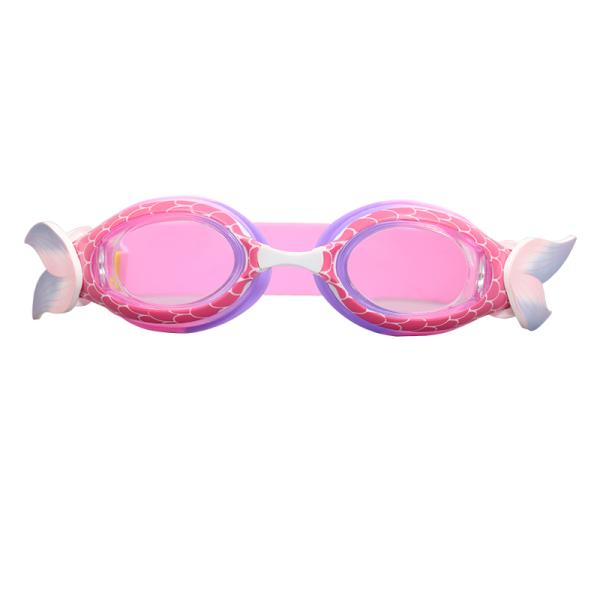 Gafas de natación para niños con protección UV, miopía electrochapada antivaho, correa ajustable y visión curva 3D