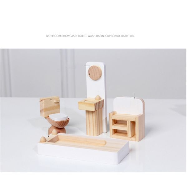 Аксессуары кукольного домика Diy классической 26CM деревянной мебели дома кукол миниатюрные