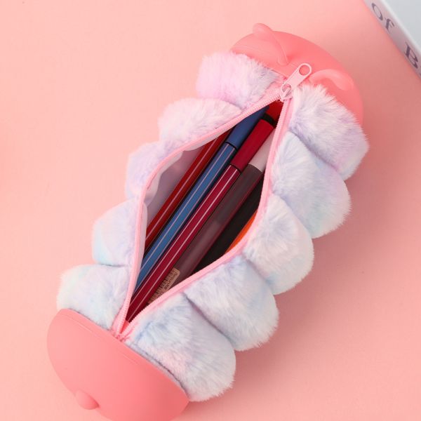 Мультфильмы Милый плюшевый кукла карандаш сумка Силикон безвкусный макияж для канцелярских принадлежностей школьных принадлежностей карандаш чемодан