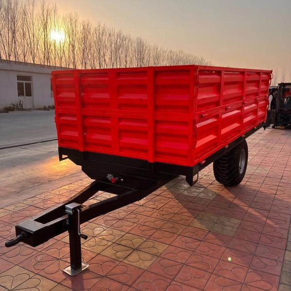 Tipping Farm Hydraulic Dump Trailer Wear Resistant With Tractor