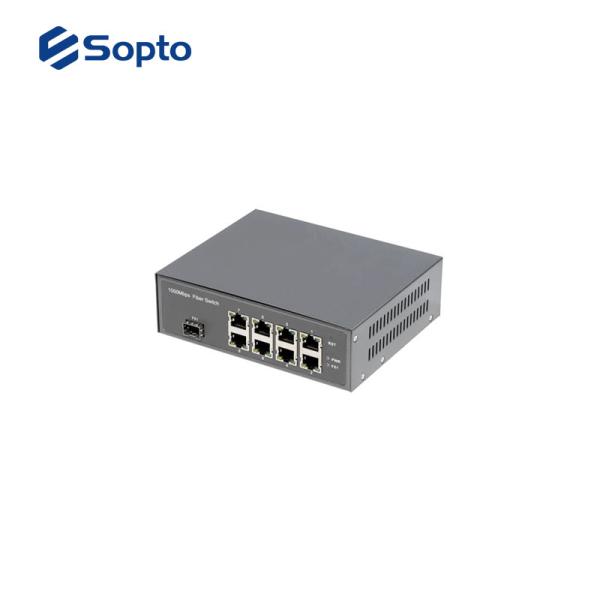 External 220V AC 10 100 1000 Media Converter With Conspicuous LED Indicators