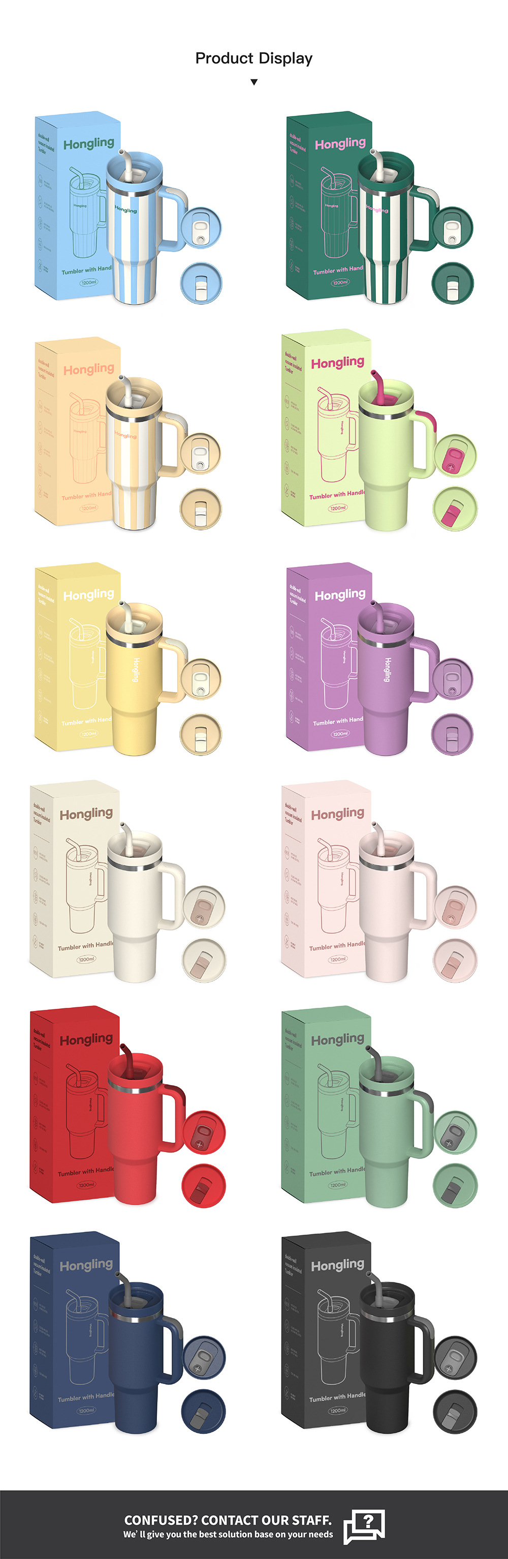 Customized New Cross-border Sliding Dust-proof Cover Insulated Cup 304 Stainless Steel 40oz Car Cup Vehicle-mounted Ice King Cup