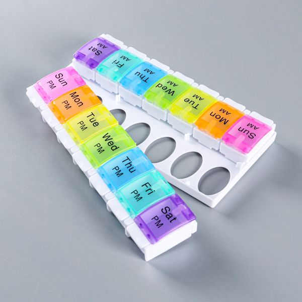 Еженедельник 7 решеток принимает организатор коробки таблетки медицины для пользы дома и перемещения