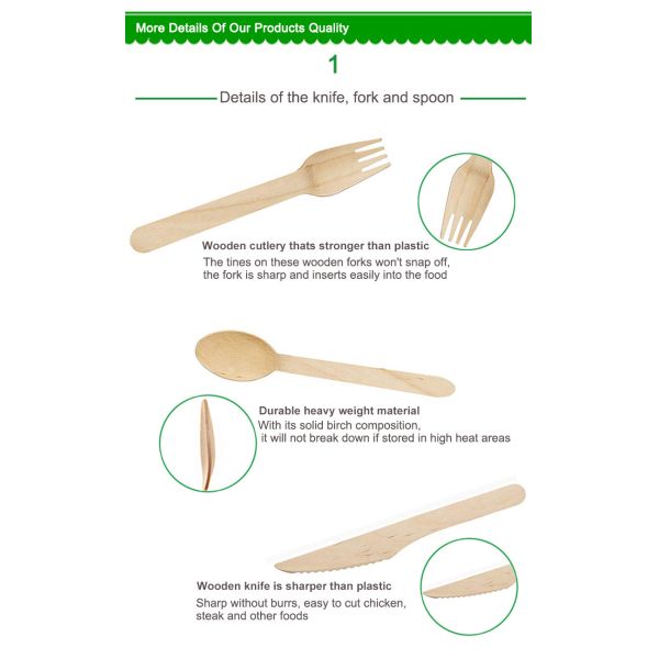 Disposable Degradable Eco-Friendly Wooden Spoon For Take Out Food Custom Logo