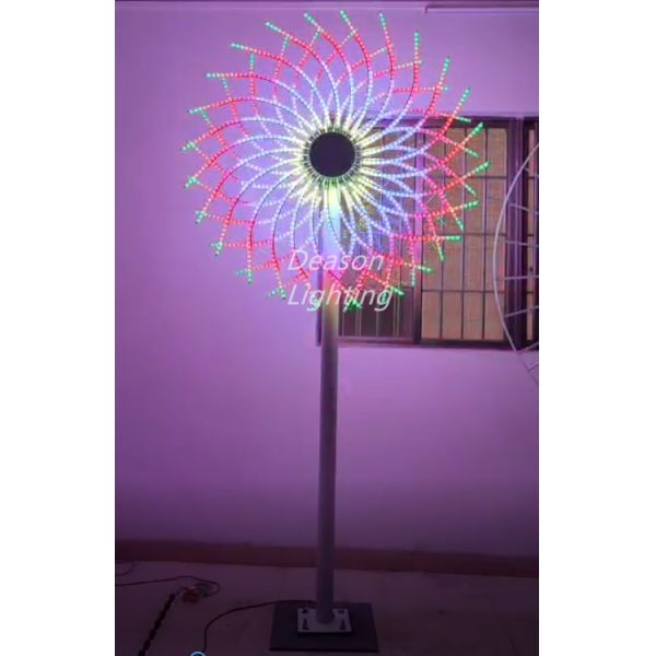 Flower Shaped Led Christmas Firework Lights Outdoor Landscape Decorations