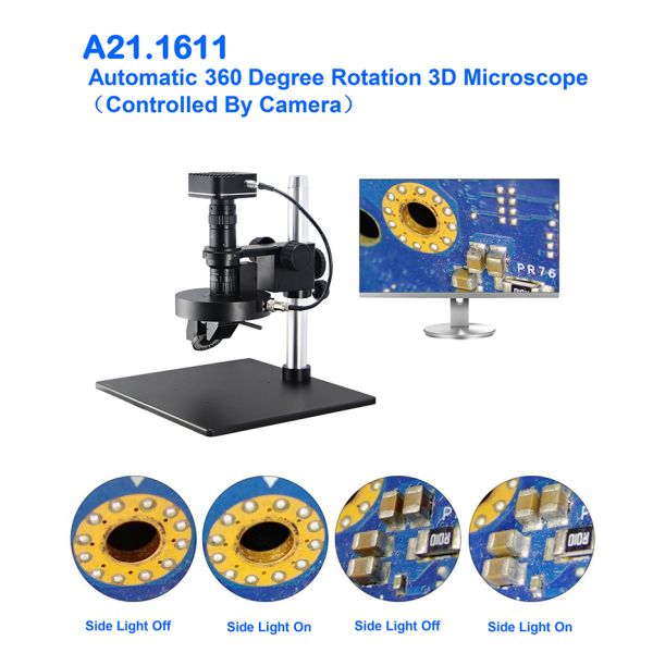 Автомобиль микроскопа 2D/3d A21.1611 OPTO EDU видео- вращает для того чтобы просигналить двойной свет
