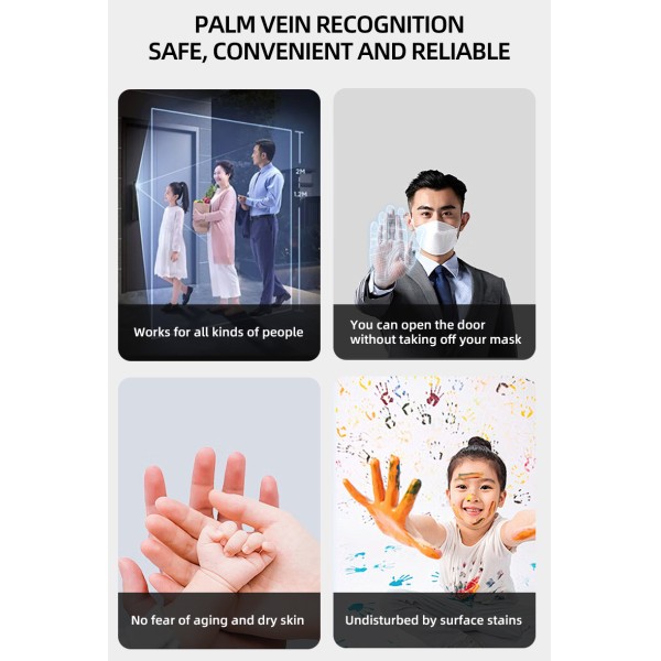 Face Recognition Fingerprint Lock 35MM Narrow Bezel Cell Phone Tuya Aluminum Door Code Lock Automatic Smart Door Locks