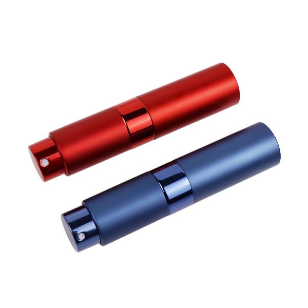 Атомизаторы духов плеча 0.2OZ 6ml плоские вокруг алюминиевой бутылки брызг духов