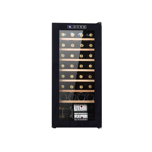 Freestanding 32-Bottle Wine Cooler with Digital Temperature Control and Adjustable Shelves