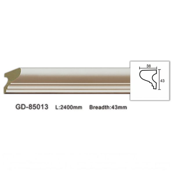 GD-85013 43mm Pollution Free American Style Indoor Decoration Polyurethane Flat Polyurethane Moulding