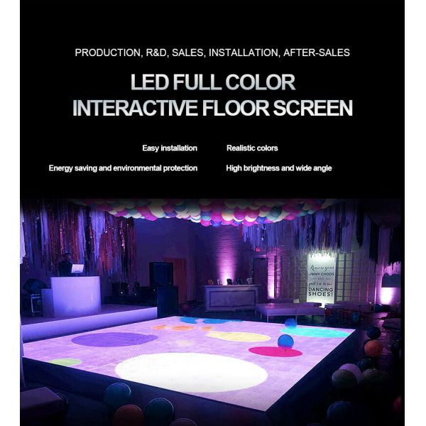 Customized Led Interactive Floor Screen Waterproof Interactive Screen Led Stage Floor Screen