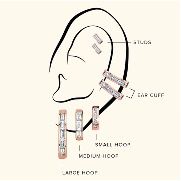 Minimaliste plaqué en or 925 Argent Diamant Boucle d'oreille 925 Lumineux Boucle d'oreille d'argent