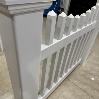 High Strength White Pvc Picket Fence Impact Resistant Tough Fit 8ft Wide