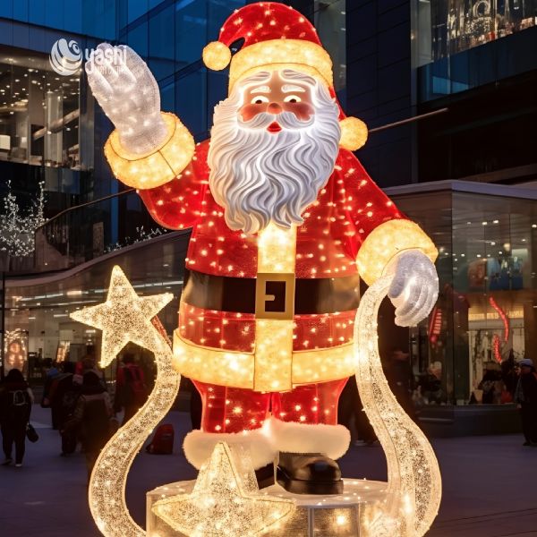 Santa Claus Lighting Large Christmas Lanterns Customizable 180CM