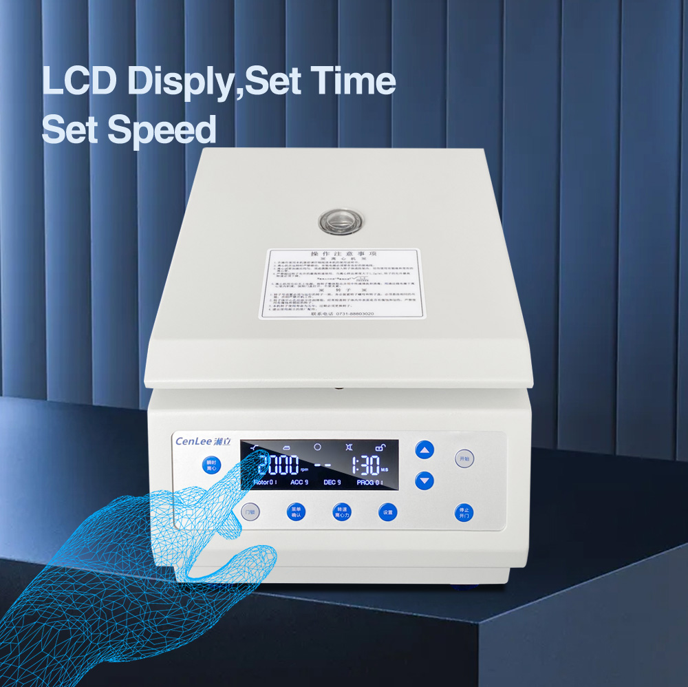 CenLee High Speed 12000rpm Hematocrit Centrifuge with 24pcs Capillary Tube 75mm LCD Display Micro Hematocrit Centrifuge