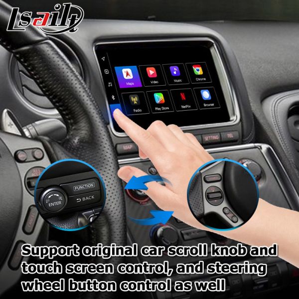 Android 13 8+128 Навигация беспроводный carplay Android авто видео интерфейс для Nissan GT-R GTR R35