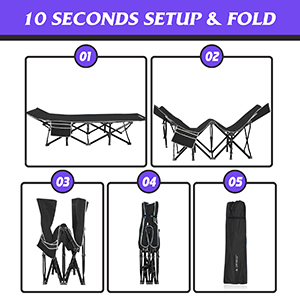 Oversized Portable Foldable Outdoor Bed for Adults Kids, Heavy Duty Cot Traveling Gear Supplier, Office Nap, Beach