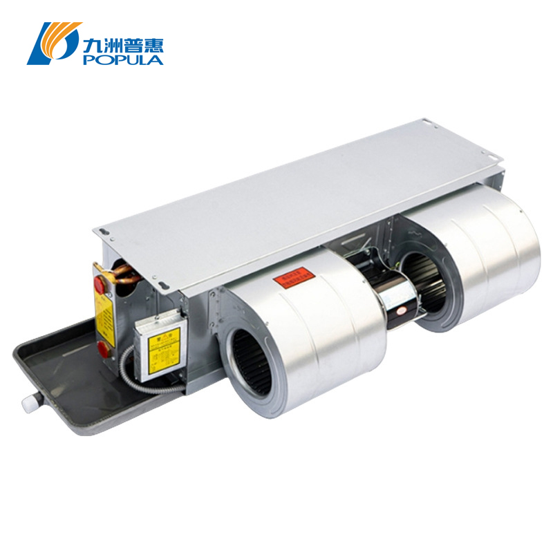 Steel Casing Horizontal Concealed Fan Coil Unit For Residences Villas Office Buildings