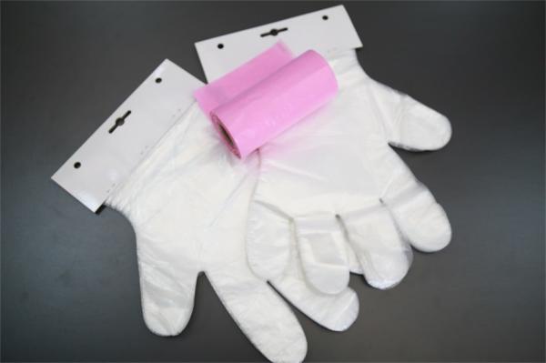 Flat Pack Disposable PE Gloves / Polyethylene Disposable Food Handling Gloves