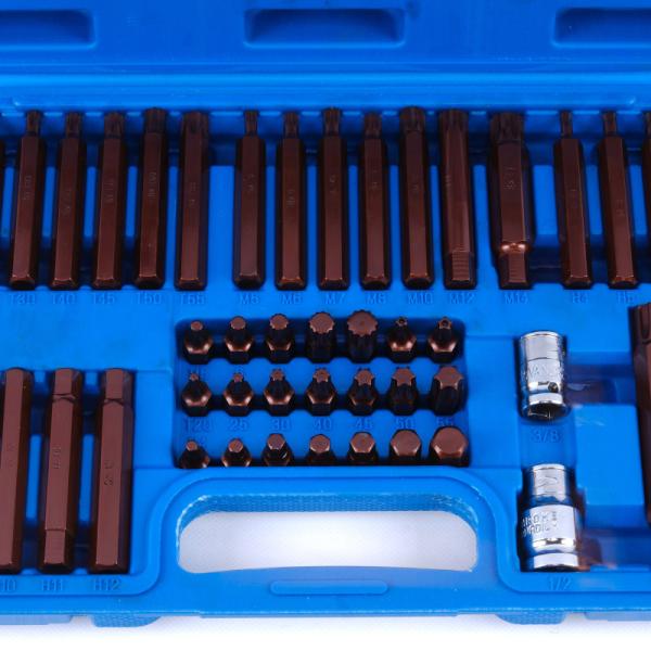 Multifunctional 48pcs S2 Plastic Box Bits Set in Natural Finish for Precision Machining
