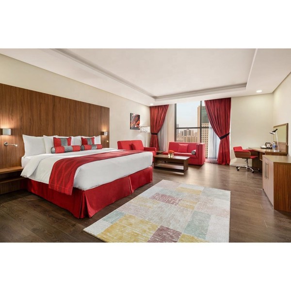 OEM/ODM Wyndham Ramada Inn Encore High Quality Deluxe Queen Hotel Bedroom Set Modern Wood Design for Business Hotel Furniture