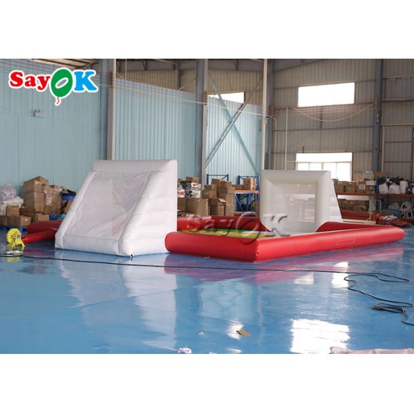 Inflatable Party Games 10x7m Red Pvc Inflatable Sports Games Carnival Blow Up Soccer Field