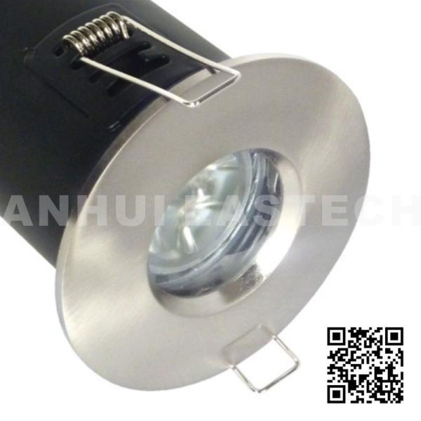 MR16 GU10 Aluminium Bathroom IP65 Fire Rated Downlight Fittings - Satin Nickel Color