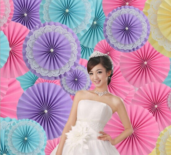 Double paper fan 6 inches 15 cm 8 inches 20 cm 10 inches 25 centimeters 12 inches 30 centimeters 14 inches 35  40 inches