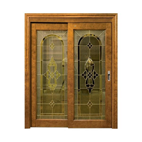 GMC Exterior Glass Wood Sliding Door 6 Layers Painting Water Proof