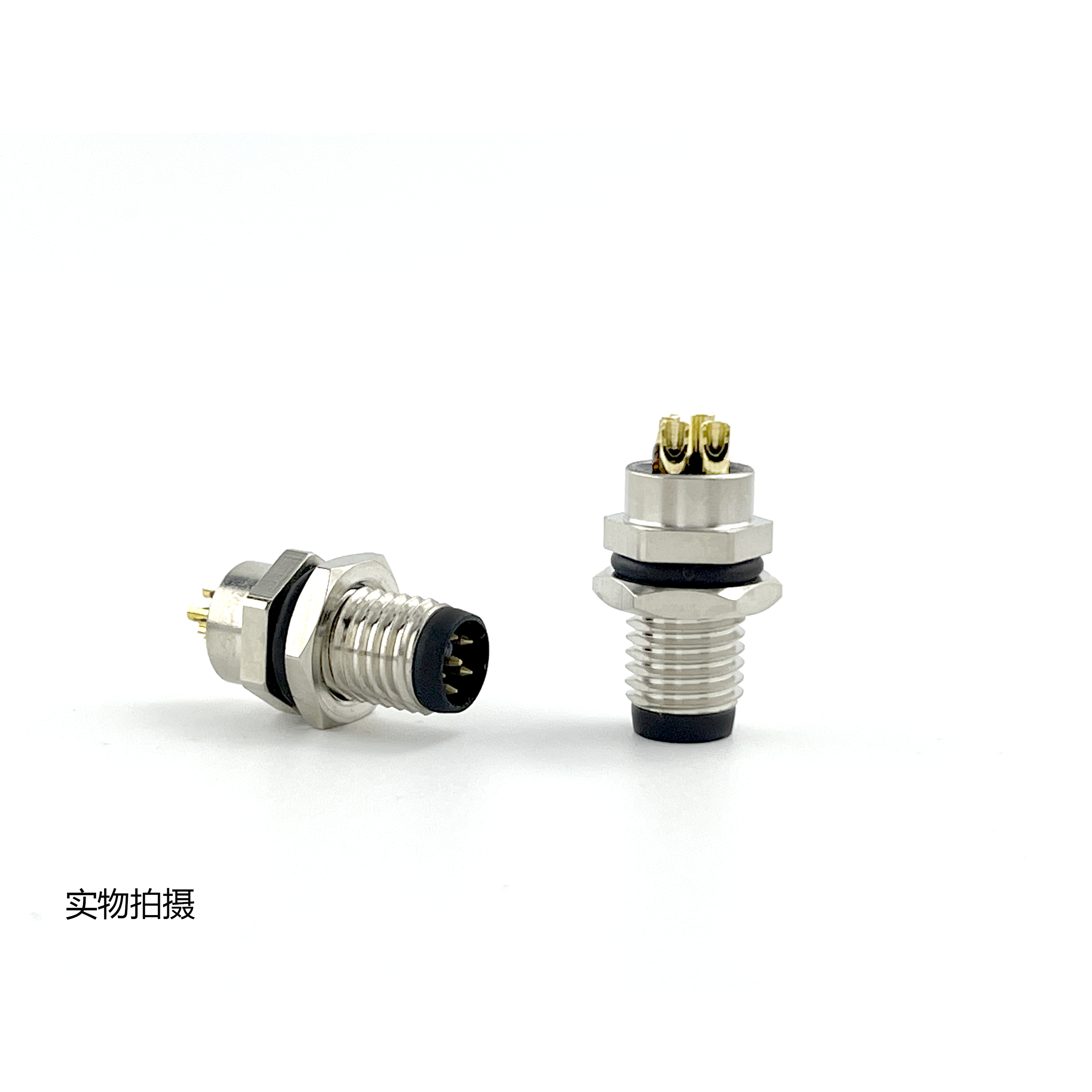 30 Volt M8 Field Wireable Connector Gold Contact Plating M8 Female Connector
