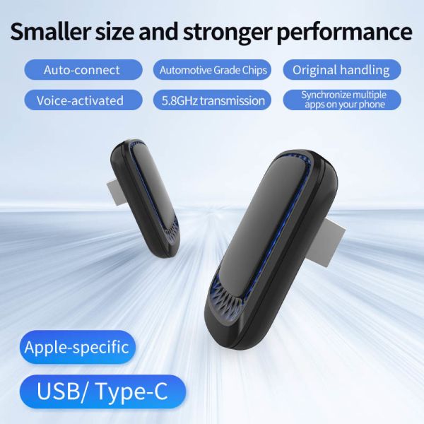 Magic Wireless Carplay Ai Box Mini RGB Light USB Type-C Порт Z1RGB