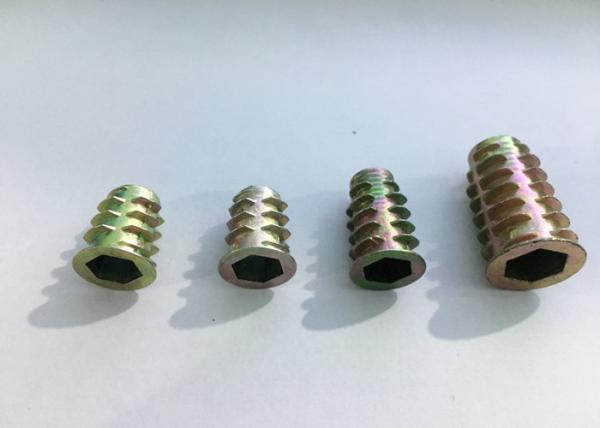 Professional Zinc Alloy Furniture Insert Nut M4 - M10 D Nut E Nut With Washer