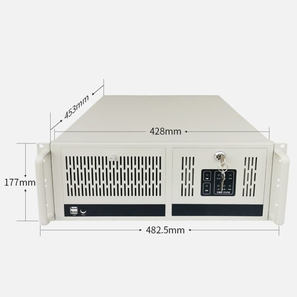 Гальванизированный стальной врезанный промышленный RAM 4U ПК 4GB Rackmount