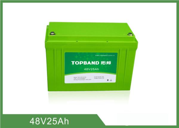 Lifepo4 Motorcycle Battery 48V 25Ah , Lithium Deep Cycle Battery TB4825F-M120A