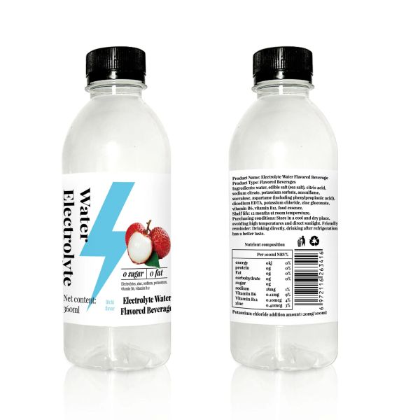 360ml/Bottle Soft Electrolytes Water Beverages Energy Drink Custom Private Label Peach Flavor