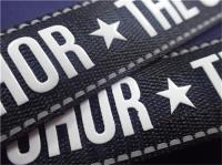 Silicone brilhante etiquetas tecidas personalizadas da roupa, imprimindo Logo On Tape For Cloth