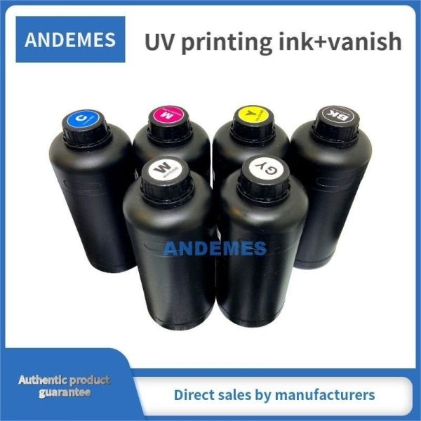 High Compatibility UV Printing Ink CMYKW V for Stickers Printing Flat/Roll to Roll UV Printer Bright Color Excellent
