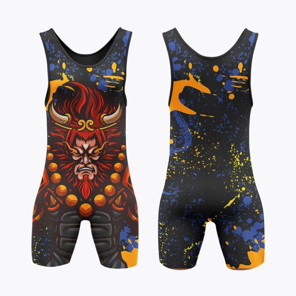 Washable Practical Mens Singlet Wrestling , Multiscene Custom Wrestling Apparel